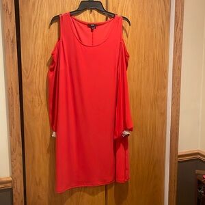 Red Dress w/Cold Shoulders
